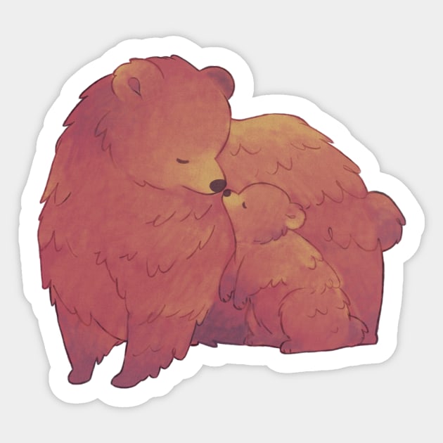 Momma Bear & Cub Sticker by Bumcchi